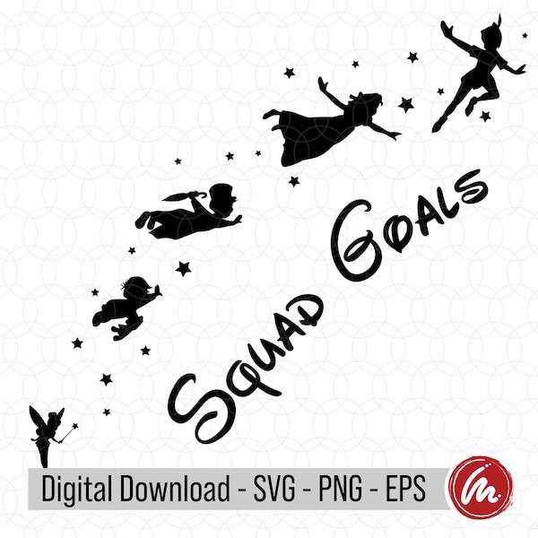 Squad Goals Peter Pan SVG, EPS, PNG