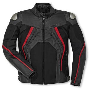 Ducati C1 Fighter Men’s Motorcycle Leather Jacket | CE Armored Cowhide Biker Racing Jacket