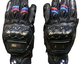 BMW Motorrad M1000R Motorrad Racing Lederhandschuhe Schwarz Schutzausrüstung