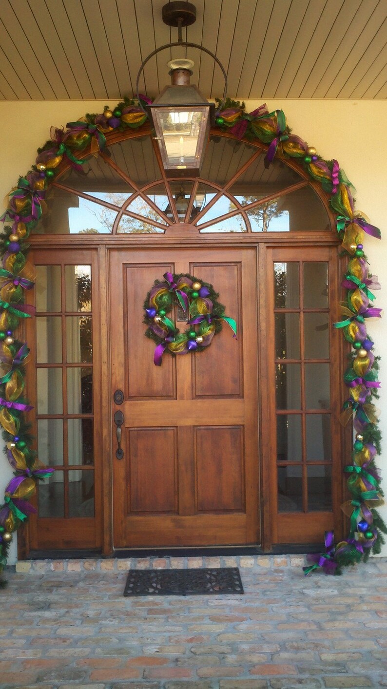 9 Ft Pre Lit Mardi Gras Garland From New Orleans