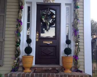 pre lit mardi gras garland