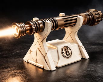 Personalized Jedi Lightsaber Display Stand – 3D Printed Saber Holder – Sci-Fi Collector Stand