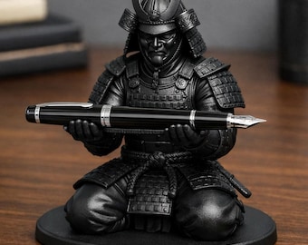 Warrior Pen Holder Collection | Samurai, Viking, Spartan, Medieval Knight, Native American Warrior, Aztec Warrior Pen Stand