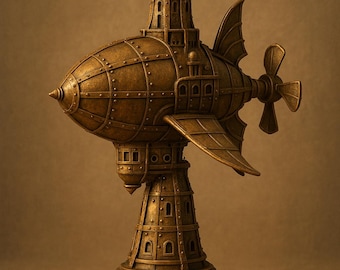 Steampunk Airship Chess Set | 3D Printed Aeronaut Armada