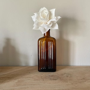 Fragrance Diffuser set Antique large dark amber poison bottle