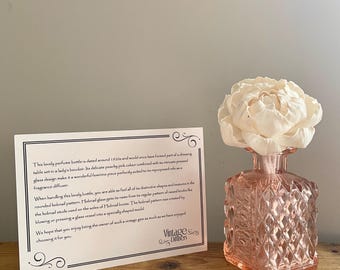 Fragrance Diffuser set Antique/vintage heavy pink glass