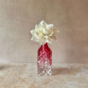 Fragrance Diffuser set Antique pink cranberry glass