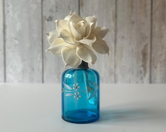 Fragrance Diffuser set Vintage aquamarine perfume bottle
