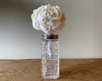 Fragrance Diffuser set Antique Hobnail cut glass jar