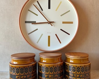 Hornsea Heirloom storage jars with renovated lids