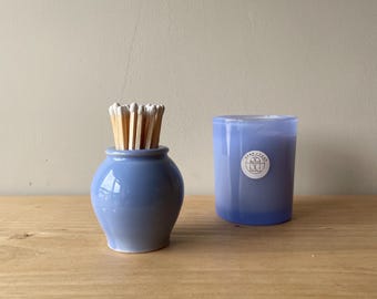 Vintage lavender Fortnum and Mason Match Pot set