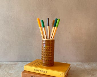 Hornsea Saffron vintage pen pot