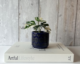 Hornsea Heirloom Midnight Blue mini plant pot