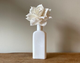 Fragrance Diffuser set Antique Medicinal Milk glass bottle