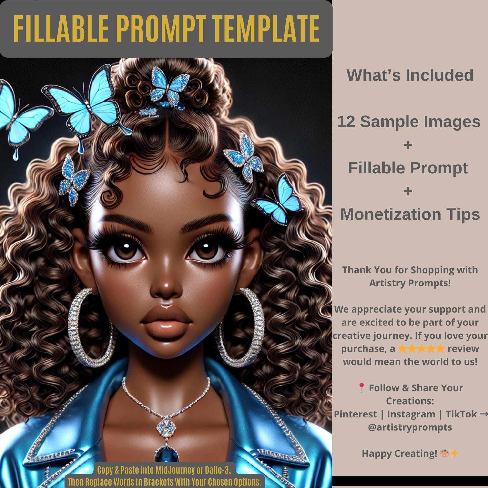 AI Fashion Portrait Prompt Guide – Midjourney & DALL-E – High-quality ...