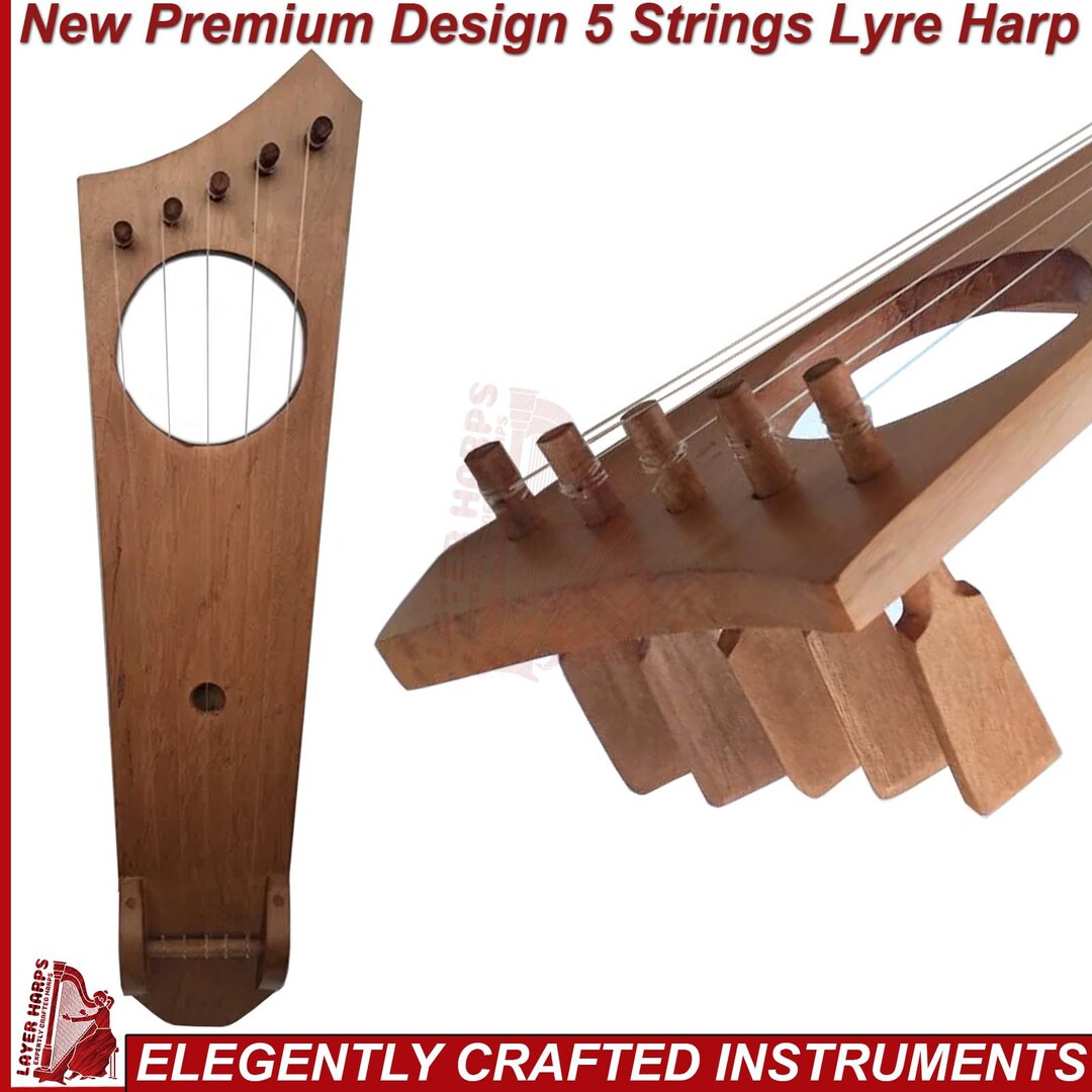 5-string Lyre Harp New Modern Design | Portable Wooden Mini Harp for ...