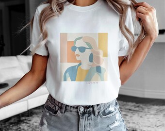 Girl Boss Tee - Boss Babe Motivational Art - Inspirational Gift for Women Entrepreneurs & Feminist Empowerment