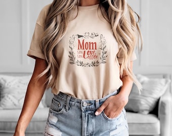 Mom Petrol T-Shirt - 50 Liebe 50 Kaffee Lustiges Muttertags-T-Shirt, niedliches Geschenk für Kaffee liebende Mütter, gemütliches Shirt für coole Mütter