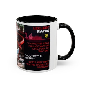 Charles Leclerc Water Leakage Words of Wisdom Cup, Formula 2026 Season Ferrari Team Radio Mug, Racing Motorsport Present Him/Her image 8