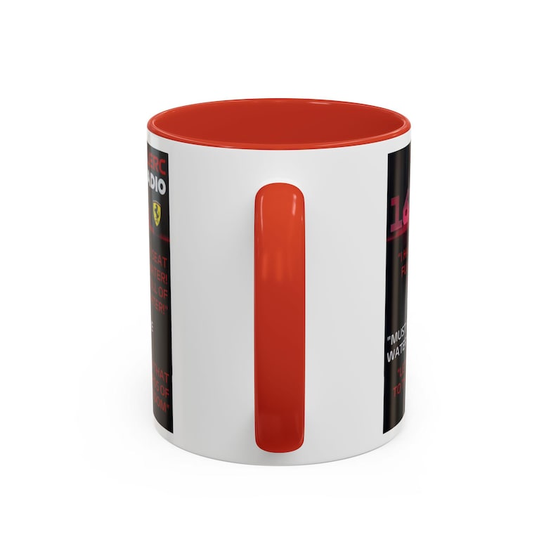 Charles Leclerc Water Leakage Words of Wisdom Cup, Formula 2026 Season Ferrari Team Radio Mug, Racing Motorsport Present Him/Her image 4