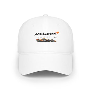 McLaren F1 Embroidered Baseball Cap - Formula 1 Hat for Race-Day Everyday Wear - Adjustable Strap, Gift Idea