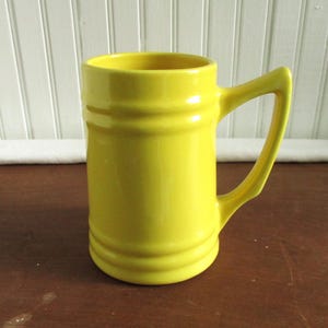 Vintage Large Yellow Mug Stein Tankard - Frankoma? W.C. Bunting?