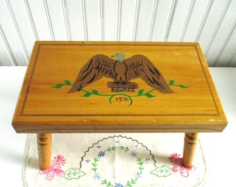 Ebersol Chair Shop 1976 Bicentennial Eagle Foot Stool - 1154