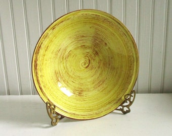 Blue Ridge Southern Potteries, Inc. Swirled Yellow and Brown Serving Bowl