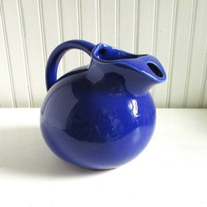 Vintage Cobalt Blue Shawnee Ball Pitcher