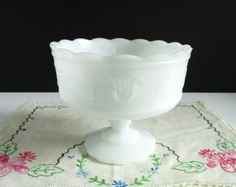 E.O. Brody Co. - M6000 - Milk Glass Pedestal Cache Pot Planter - Candy Dish - Compote