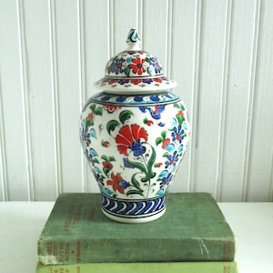 Mormora Cini Colorful Hand Painted Ginger Jar from Turkey