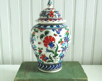 Mormora Cini Colorful Hand Painted Ginger Jar from Turkey