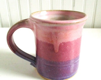 Pink and Purple Catoctin Pottery Hand Thrown Mug