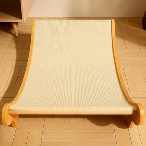 Wooden Cat Scratcher Bed: Sisal Scratch Pad, Modern Cat Furniture