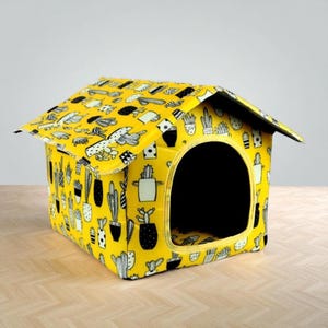 Waterproof Foldable Pet House: Cozy Cat & Small Dog Bed