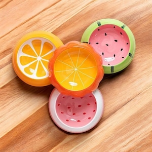 Fruit Ceramic Pet Bowl: Watermelon, Strawberry, Orange