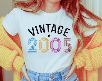 Magliette personalizzate in edizione limitata per il 21° compleanno, vintage 2005