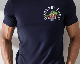 Camiseta personalizada con el logotipo de la empresa y diseño personalizado del equipo.