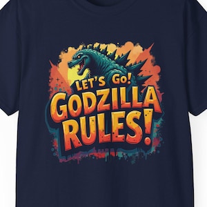 Godzilla Rules Unisex Tee, Godzilla Design Shirt, Cotton T-Shirt, Monster Movie Lover Gift, Kaiju Fanwear