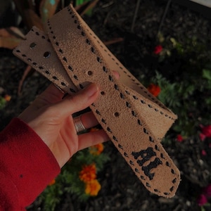 Buck Stitch Rough Out Belt