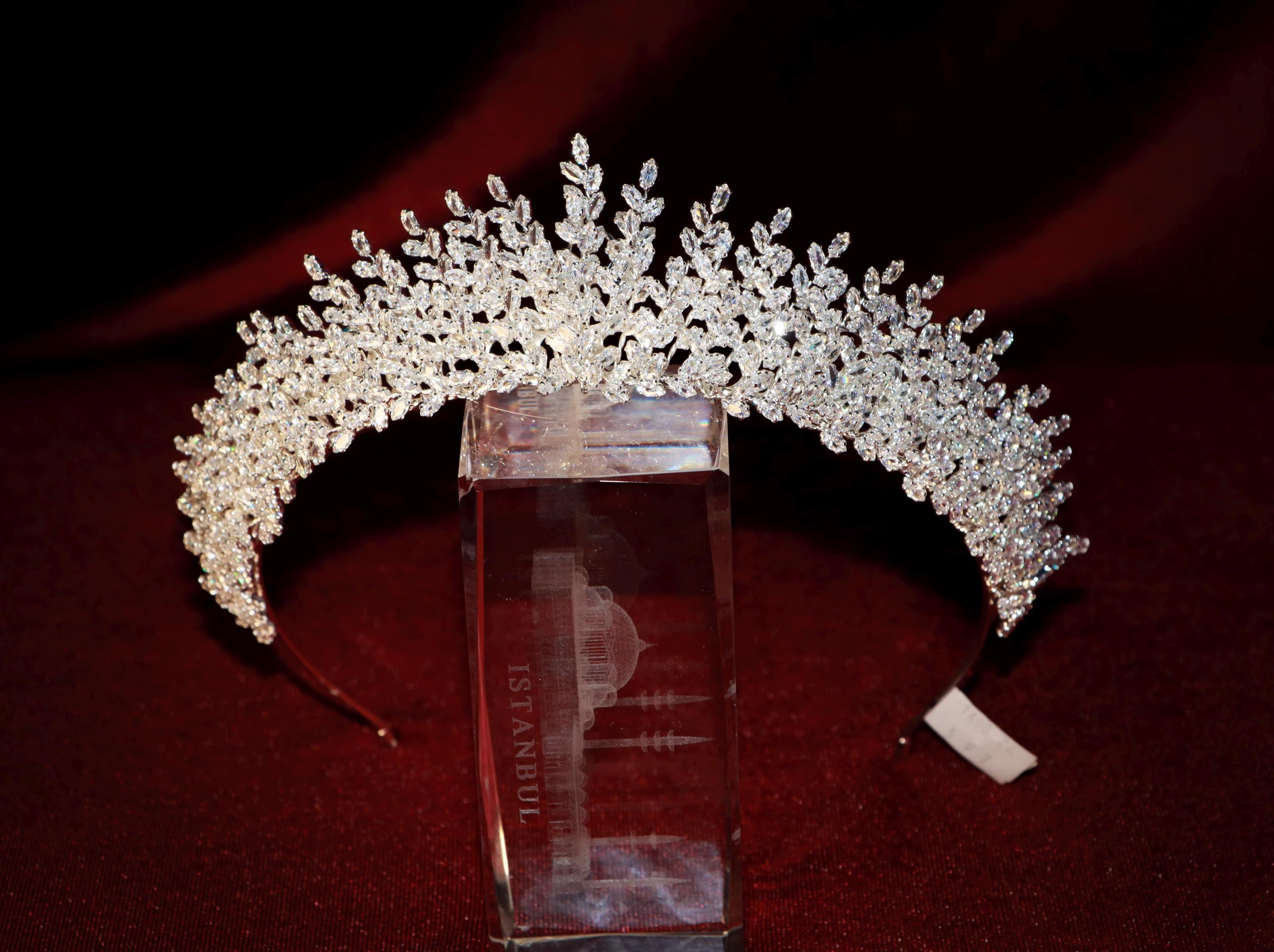 Tiara Principessa Con Strass - Argento, Per Sposa, Matrimoni E Feste, Accessorio Elegante