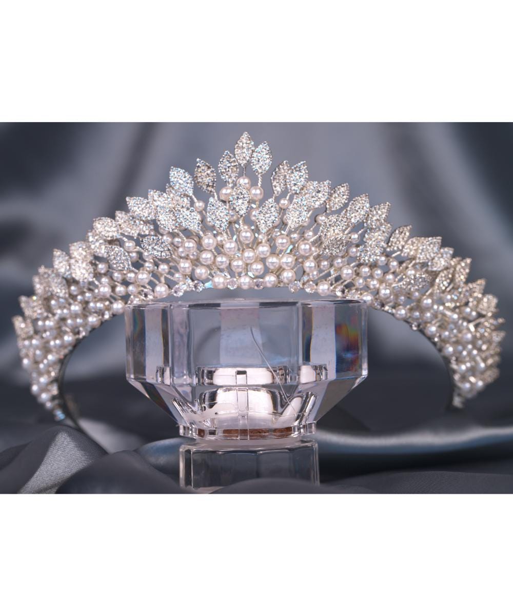 Swarovski Inspired Crystal Bridal Crown: Handmade Sparkling  display picture 2