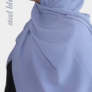 Crinkle Chiffon Hijab: Textured Georgette Muslim Scarf