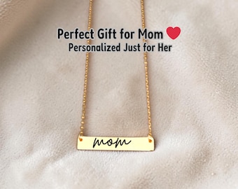 Gepersonaliseerde staafketting voor moeder – aangepaste naamketting, betekenisvol cadeau voor moeder, Moederdagcadeau