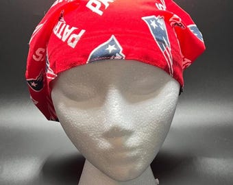 Red New England Patriots Hattie Surgical Scrub Cap