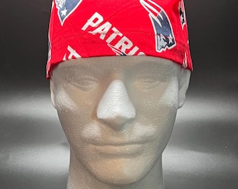 Red New England Patriots Classic Surgical Scrub Cap