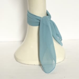 Aqua Blue Chiffon Neck Scarf / Headscarf