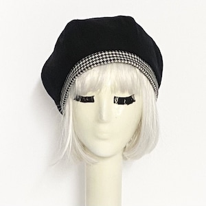 Black Wool Beret Hat