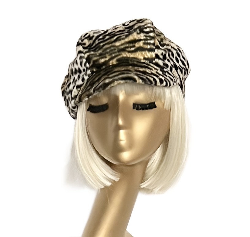 BLACKBLONDの8287 Logo Leopard Newsboy Cap 8287 Logo Leopard Newsboy Cap (Brown) - BLACKBLOND | 60