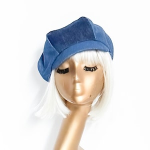 Patchwork Denim Newsboy Hat